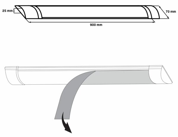 LED Podelementna svjetiljka LED/30W/230V 4000K 90 cm bijela