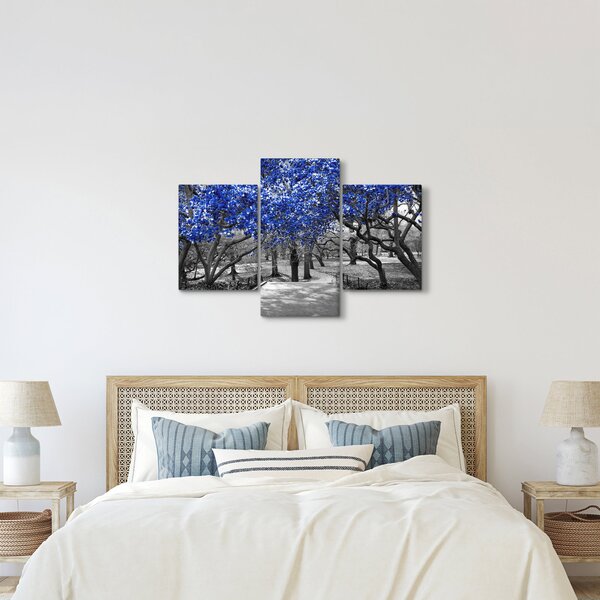 Slika - Modra drevesa, Central Park, New York (90x60 cm)