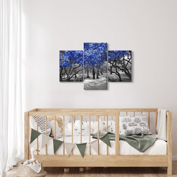 Slika - Modra drevesa, Central Park, New York (90x60 cm)
