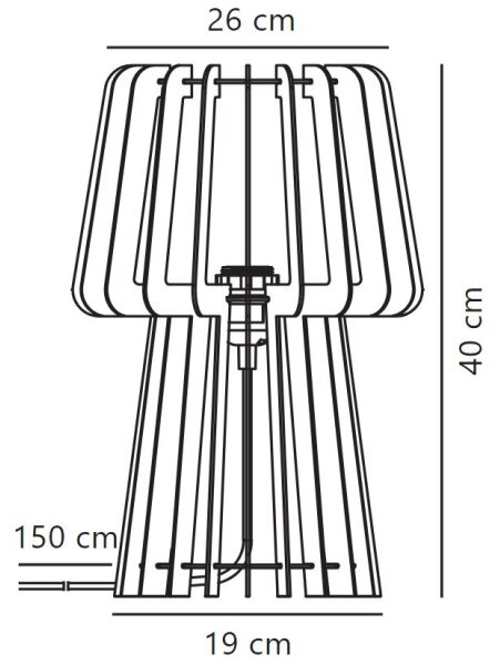 Nordlux - Stolna lampa GROA 1xE27/40W/230V