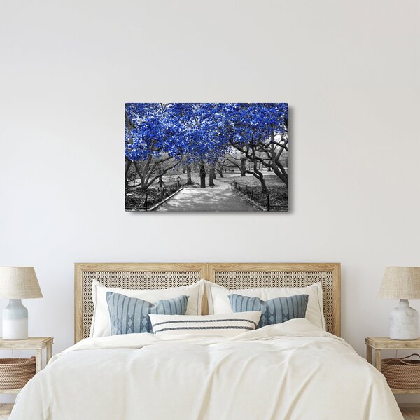 Slika - Modra drevesa, Central Park, New York (90x60 cm)