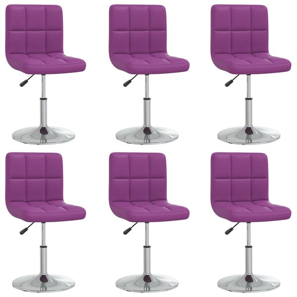 VidaXL Blagovaonske stolice od umjetne kože 6 kom ljubičaste