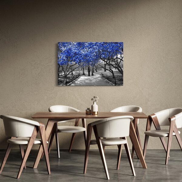 Slika - Modra drevesa, Central Park, New York (90x60 cm)