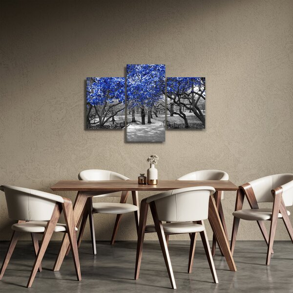Slika - Modra drevesa, Central Park, New York (90x60 cm)