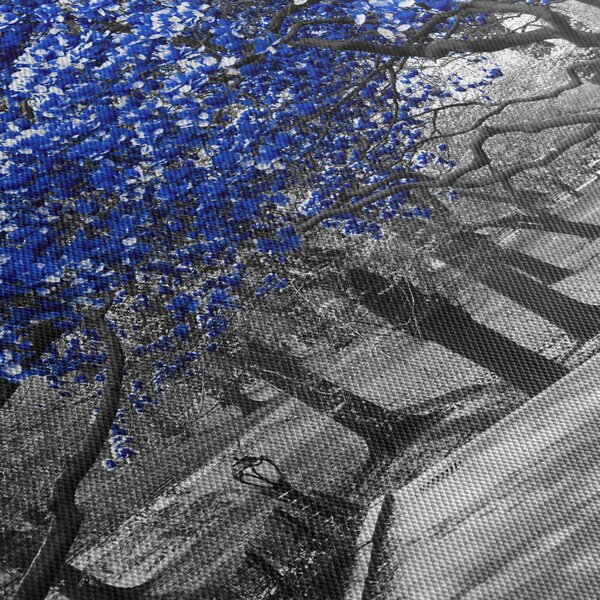 Slika - Modra drevesa, Central Park, New York (70x50 cm)