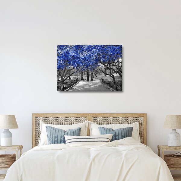 Slika - Modra drevesa, Central Park, New York (70x50 cm)