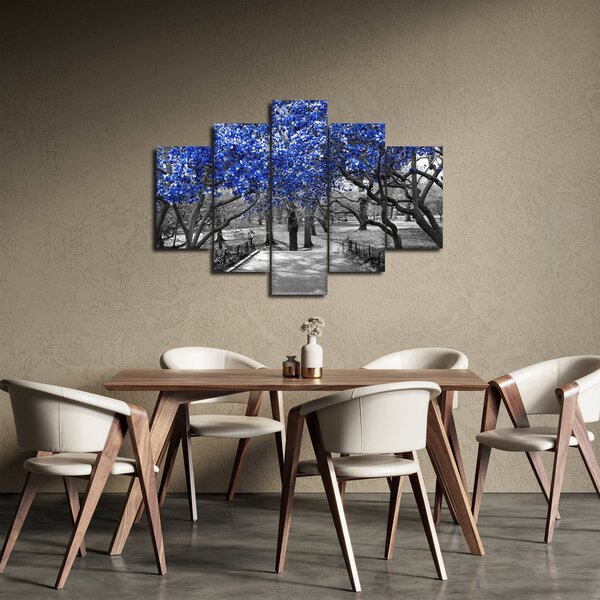 Slika - Modra drevesa, Central Park, New York (150x105 cm)