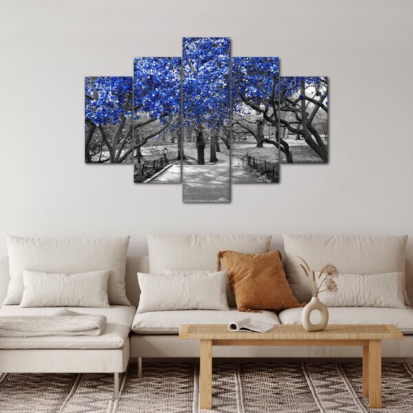 Slika - Modra drevesa, Central Park, New York (150x105 cm)