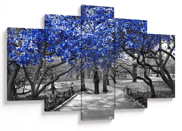 Slika - Modra drevesa, Central Park, New York (150x105 cm)