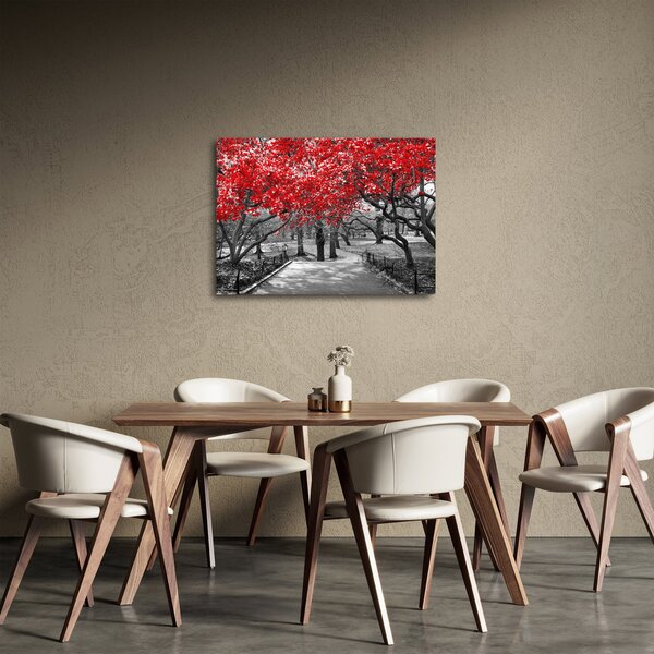 Slika - Rdeča drevesa, Central Park, New York (70x50 cm)