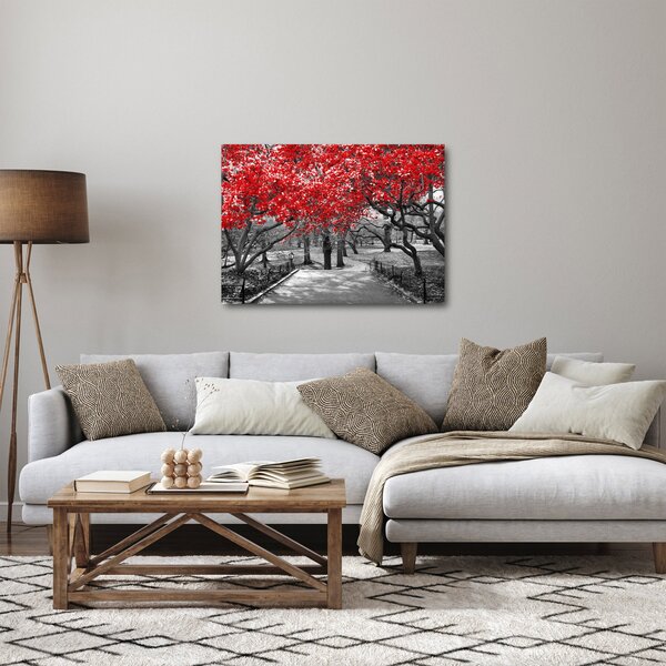 Slika - Rdeča drevesa, Central Park, New York (70x50 cm)