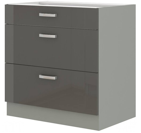 Zondo.hr Donji kuhinjski ormarić- Gonir 80 D 3S BB (siva + siva ). 1032727