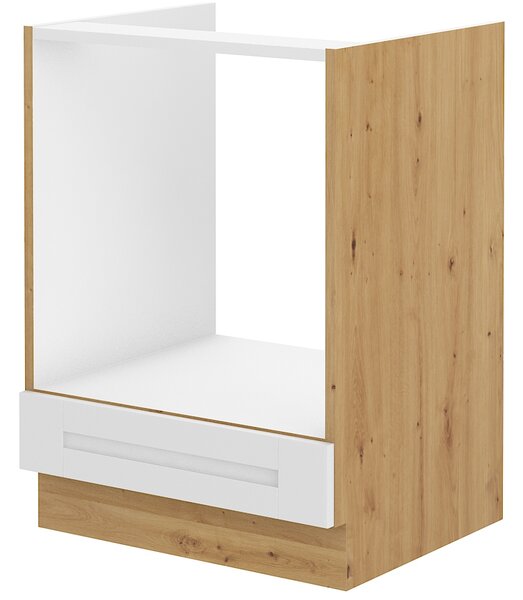 Zondo.hr Donji kuhinjski ormarić za pećnicu Lucid 60 D GAZ BB (hrast artisan + bijela). 1040980