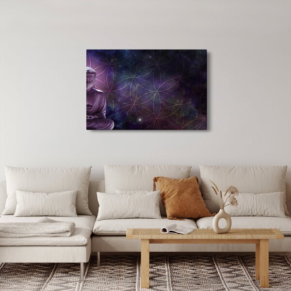 Slika - Buda z rožami življenja (90x60 cm)