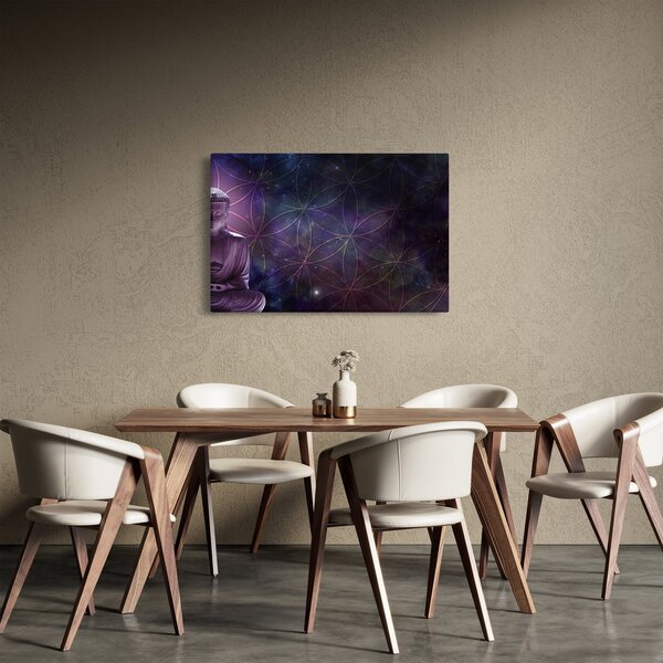 Slika - Buda z rožami življenja (90x60 cm)