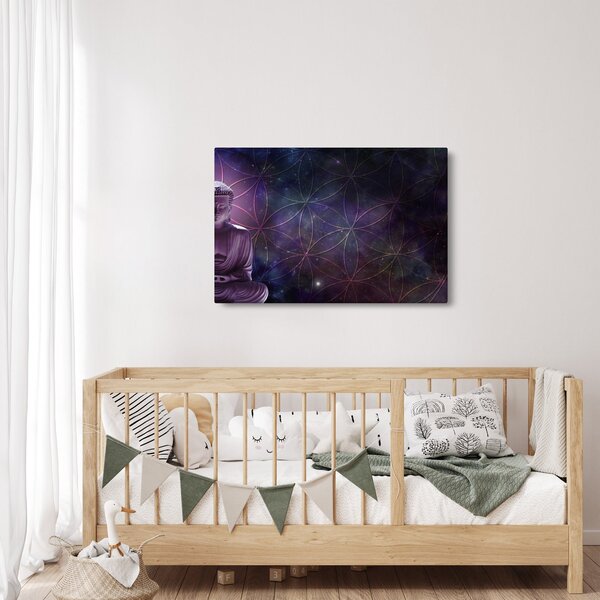 Slika - Buda z rožami življenja (90x60 cm)