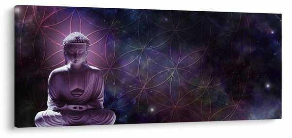 Slika - Buda z rožami življenja (120x50 cm)