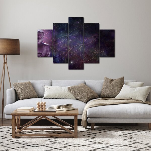 Slika - Buda z rožami življenja (150x105 cm)