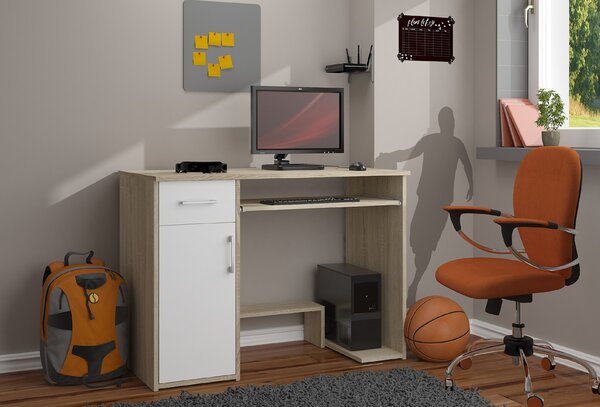PC stolić Jocosa (hrast sonoma + bijela)