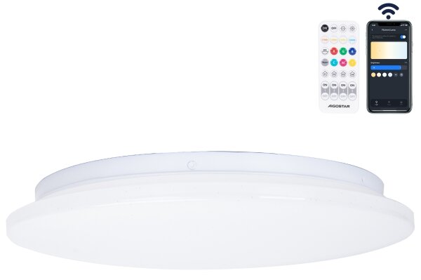 Aigostar - LED Stropna svjetiljka za kupaonicu LED/18W/230V IP44 + daljinski upravljač