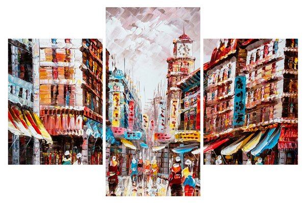 Slika - Hong Kong, oljna slika (90x60 cm)