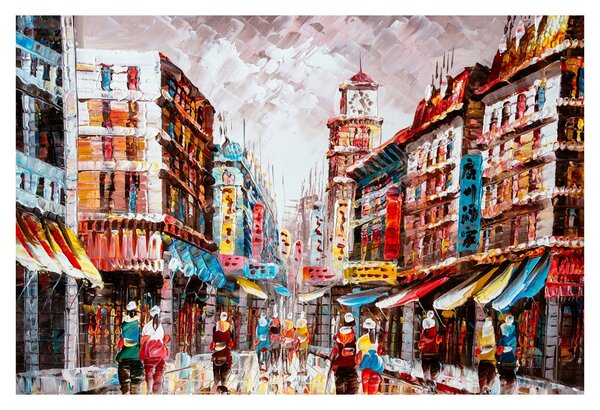 Slika - Hong Kong, oljna slika (90x60 cm)