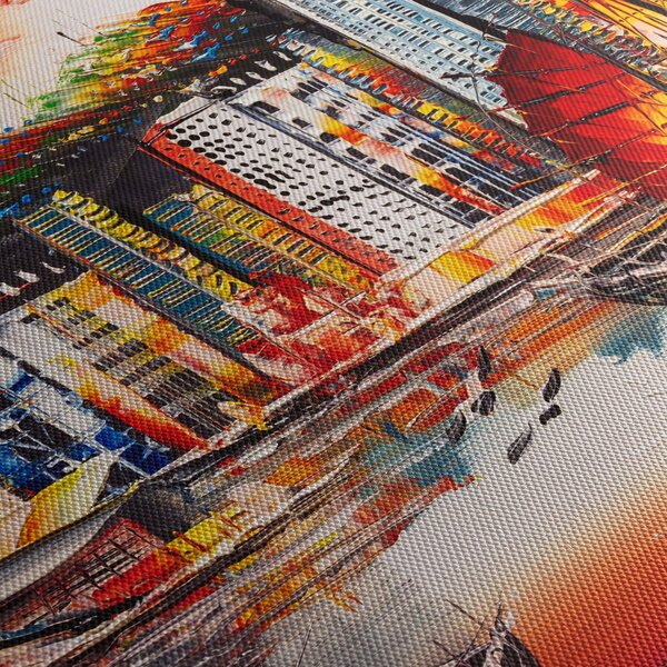 Slika - Victoria Harbour, Hong Kong, oljna slika (90x60 cm)
