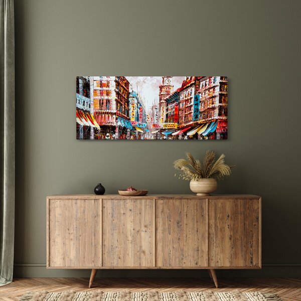 Slika - Hong Kong, oljna slika (120x50 cm)