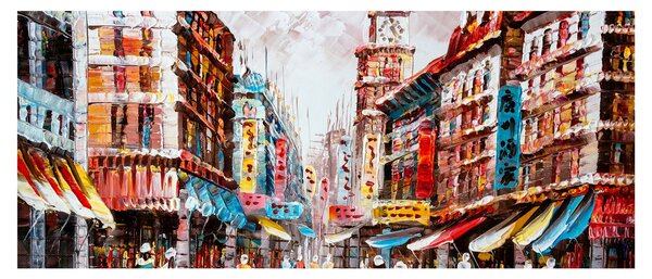 Slika - Hong Kong, oljna slika (120x50 cm)