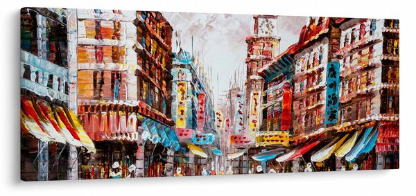 Slika - Hong Kong, oljna slika (120x50 cm)