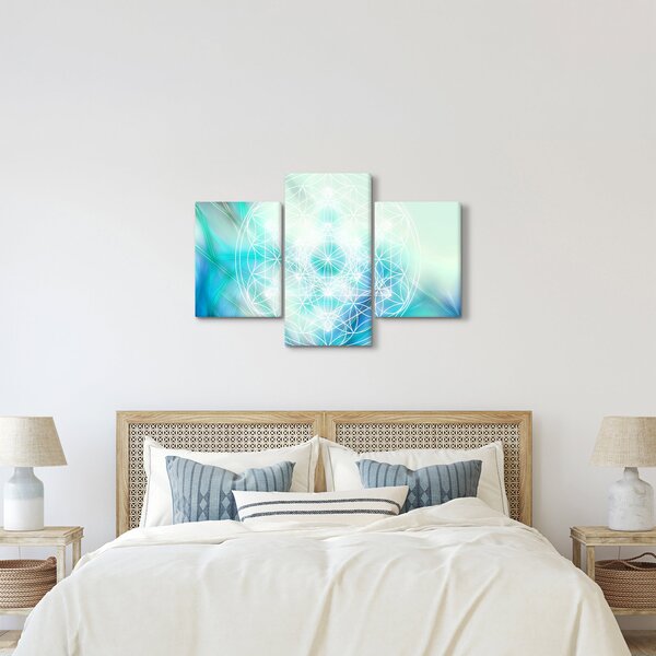 Slika - Merkaba v turkiznem ozadju (90x60 cm)