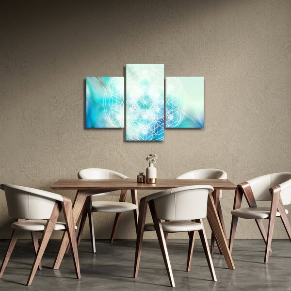 Slika - Merkaba v turkiznem ozadju (90x60 cm)