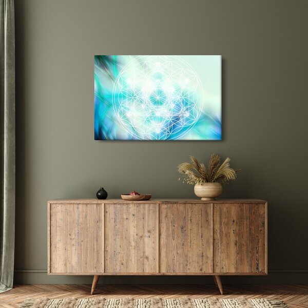 Slika - Merkaba v turkiznem ozadju (90x60 cm)