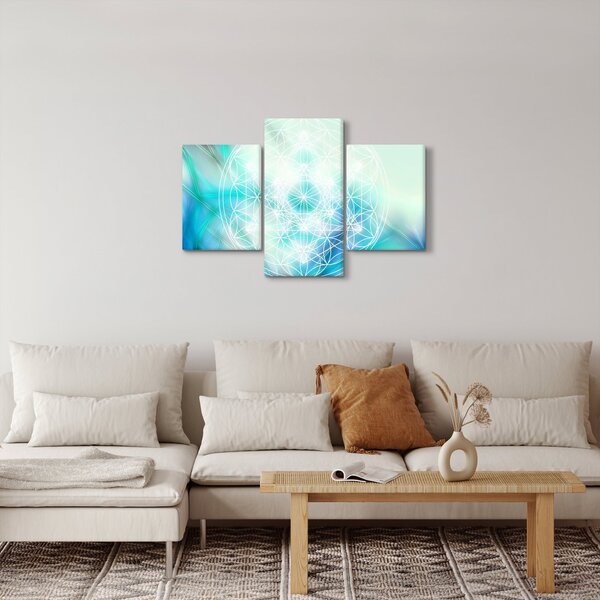 Slika - Merkaba v turkiznem ozadju (90x60 cm)