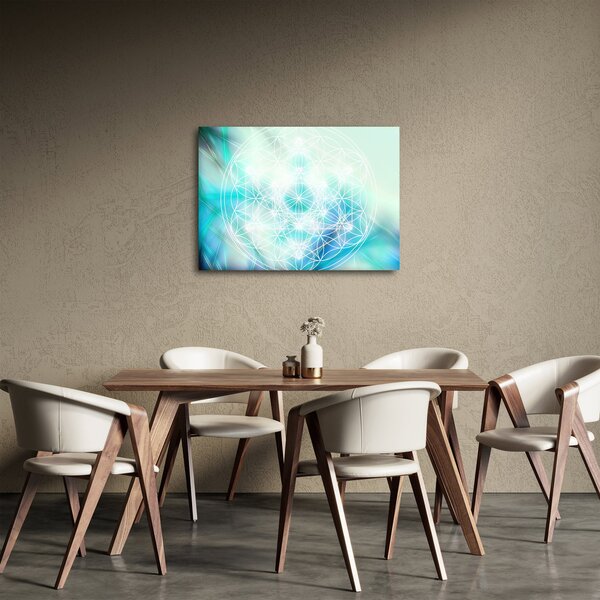 Slika - Merkaba v turkiznem ozadju (70x50 cm)
