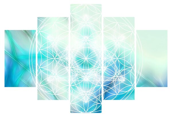 Slika - Merkaba v turkiznem ozadju (150x105 cm)