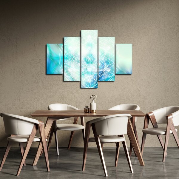 Slika - Merkaba v turkiznem ozadju (150x105 cm)