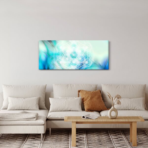 Slika - Merkaba v turkiznem ozadju (120x50 cm)