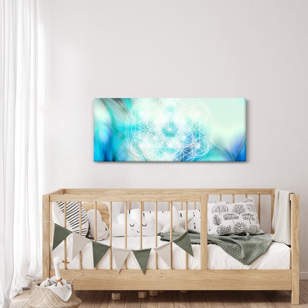 Slika - Merkaba v turkiznem ozadju (120x50 cm)