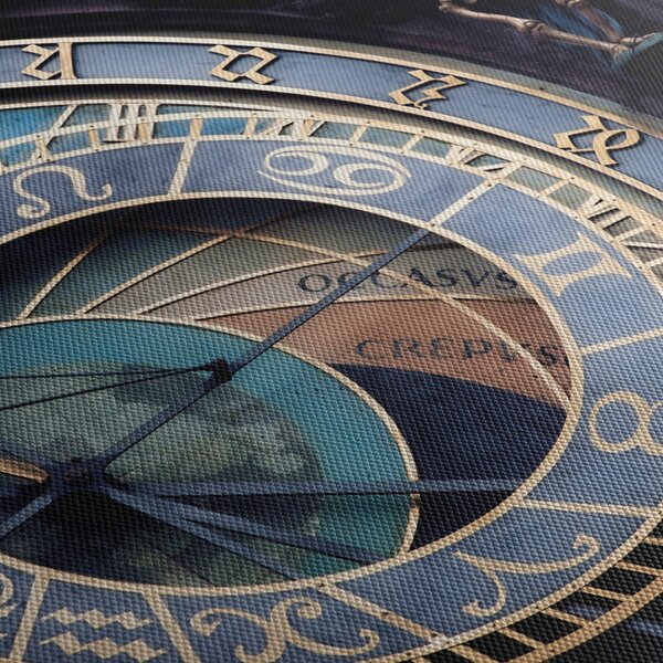 Slika - Orloj, Praga (sa satom) (90x30 cm)