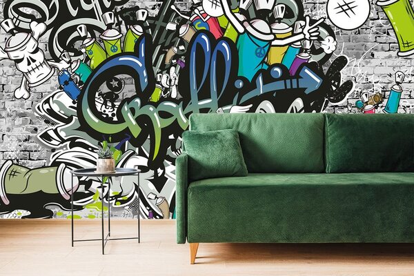 Tapeta stilski graffiti zid