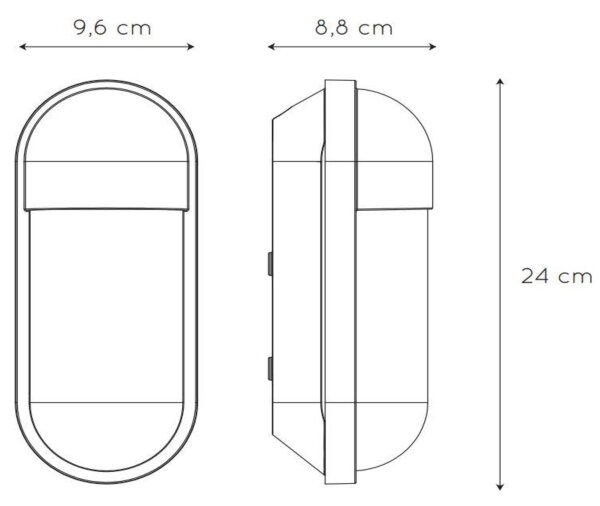 Lucide 29897/01/31 - Vanjska zidna svjetiljka CAPSULE 1xE27/15W/230V IP54