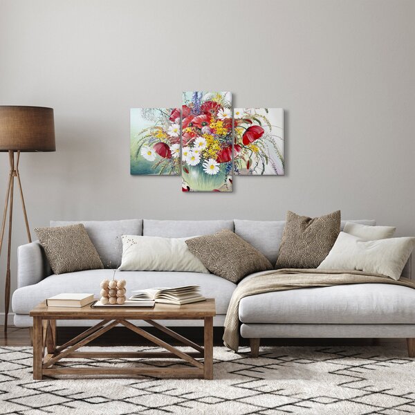 Slika vaze z divjimi rožami (90x60 cm)