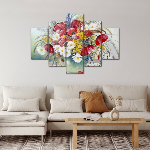 Slika vaze z divjimi rožami (150x105 cm)