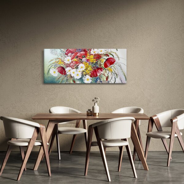 Slika vaze z divjimi rožami (120x50 cm)