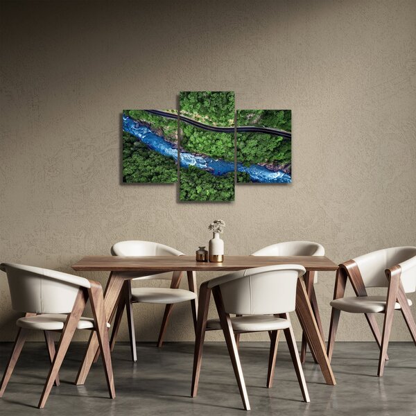 Slika - Reka med gorami, Kavkaz, Rusija (90x60 cm)