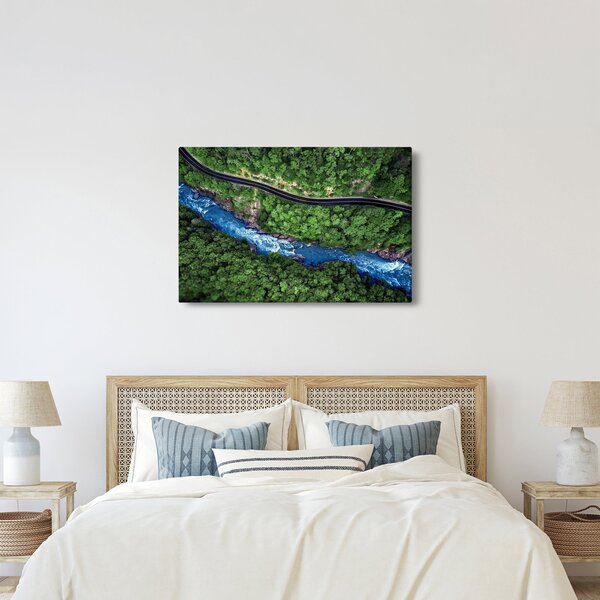 Slika - Reka med gorami, Kavkaz, Rusija (90x60 cm)