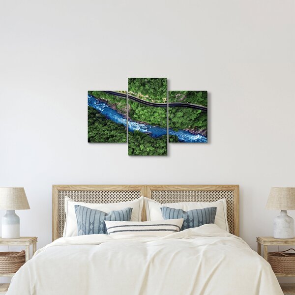 Slika - Reka med gorami, Kavkaz, Rusija (90x60 cm)
