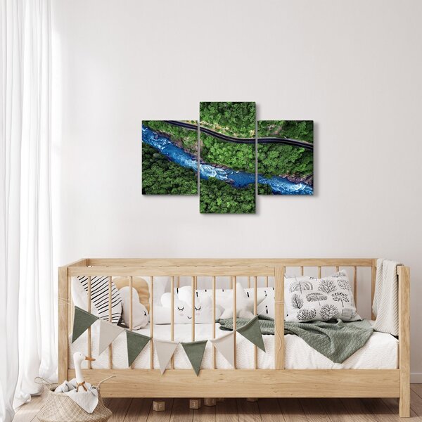 Slika - Reka med gorami, Kavkaz, Rusija (90x60 cm)