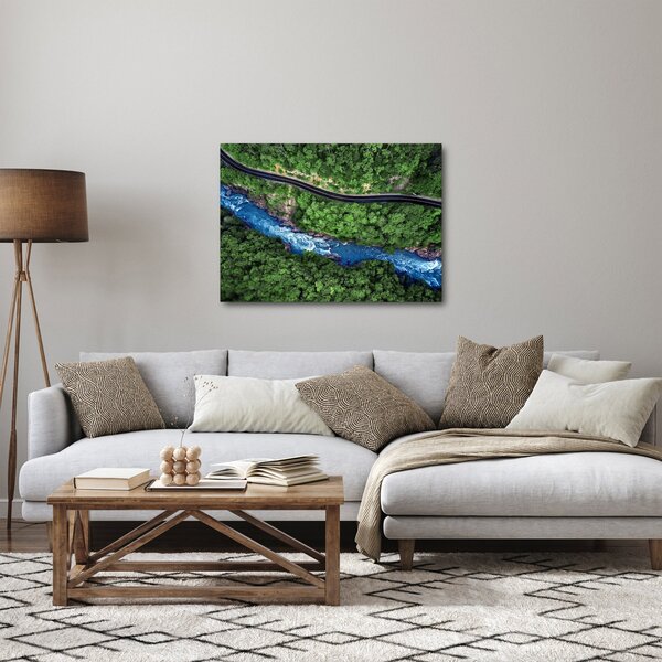 Slika - Reka med gorami, Kavkaz, Rusija (70x50 cm)